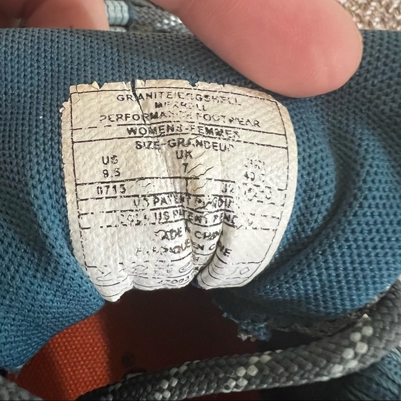 Merrell Women's Gray Granite eggshell Ridgepass Hiking Shoe Sz 9.5 Gorpcore EUC - Picture 6 of 8